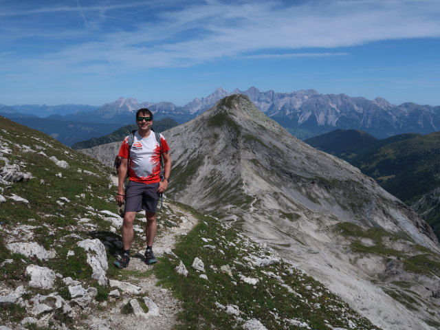 Ronald zwischen Akarscharte und Lungauer Kalkspitze (25. Juli)