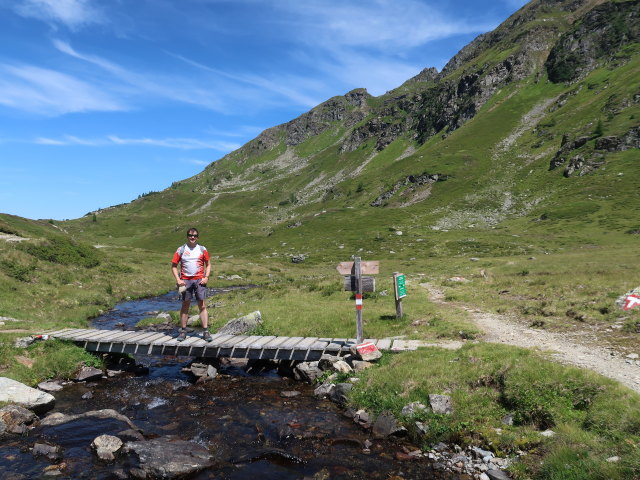 Ronald beim Giglachbach zwischen Unterem Giglachsee und Landauersee (25. Juli)
