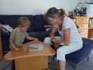Nils und Mama in unserer Wohnung