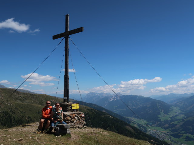 Ich, Sabine und Nils auf der Parggenspitze, 2.323 m (28. Juli)