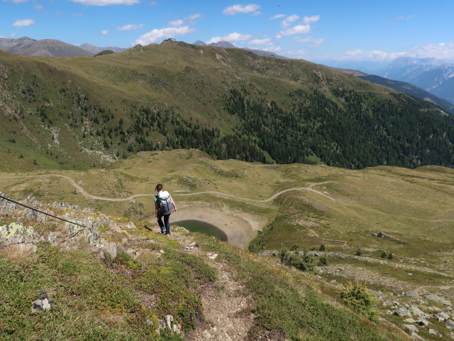 Sabine zwischen Parggenspitze und Kleinem See (28. Juli)