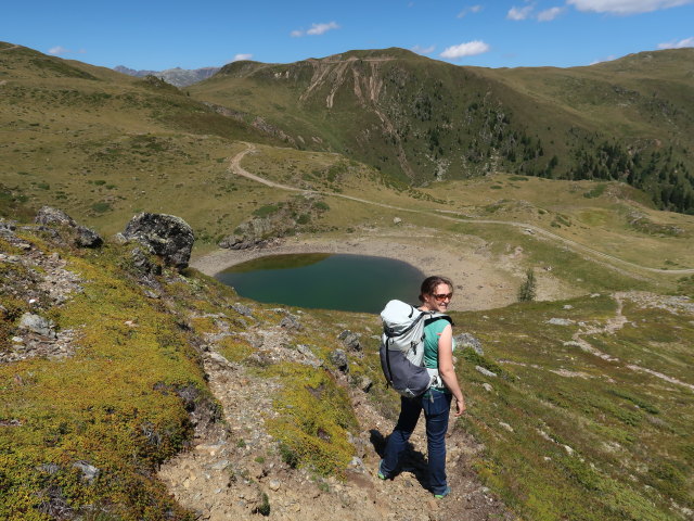 Sabine zwischen Parggenspitze und Kleinem See (28. Juli)