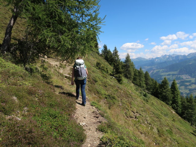 Sabine zwischen T&ouml;dterbach und &Auml;u&szlig;erer Alm (28. Juli)
