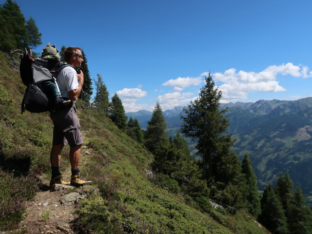 Nils und ich zwischen T&ouml;dterbach und &Auml;u&szlig;erer Alm (28. Juli)