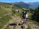 Nils und ich zwischen Bergstation der Thurntalerbahn und Thurntaler (28. Juli)