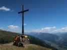 Ich, Sabine und Nils auf der Parggenspitze, 2.323 m (28. Juli)